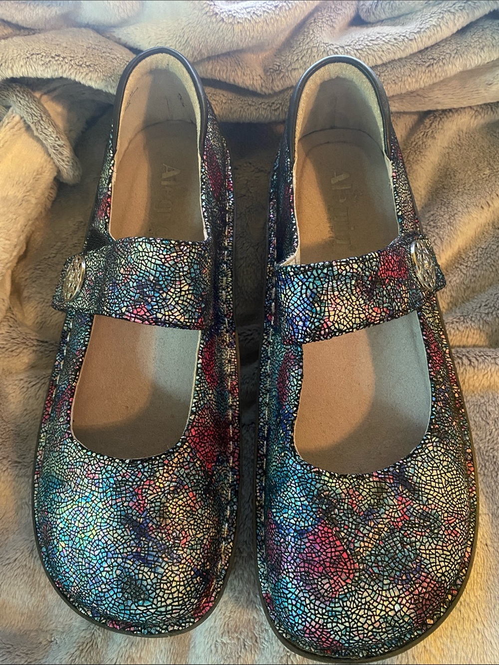 Alegria Black Slip-On Comfort Shoe